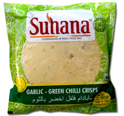Suhana Garlic Green Chilli Papad (MM) 200g